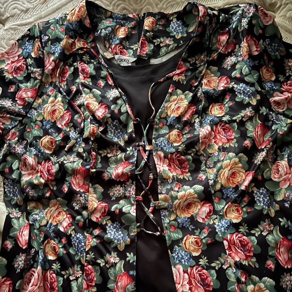 80’s  colored flower dress